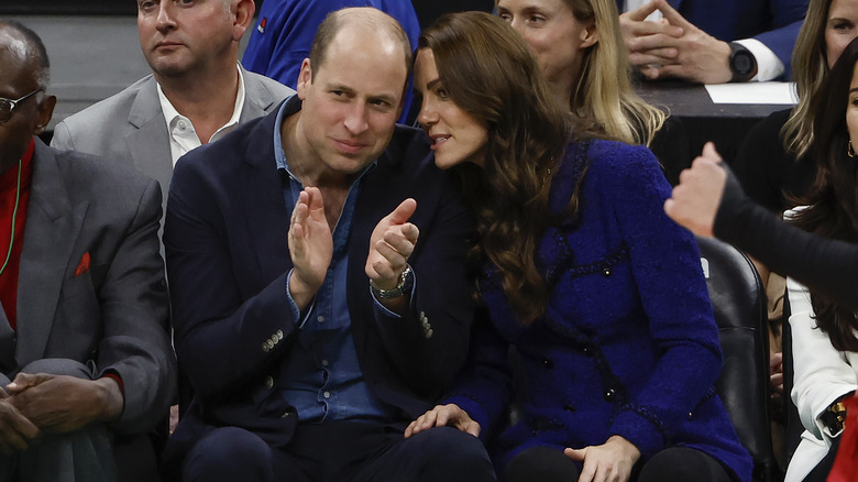 William, Prince of Wales and Catherine, Princess of Wales at the Boston Celtics game on November 30, 2022