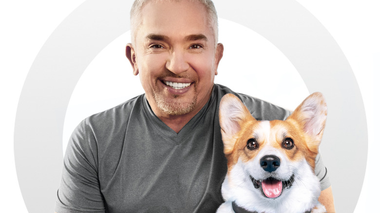 Cesar Millan with corgi