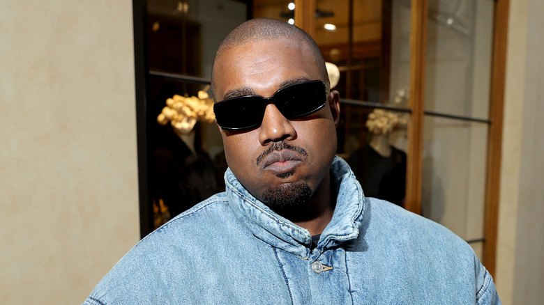 Kanye West appears at an event