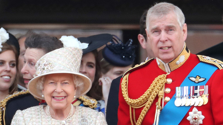 Prince Andrew and Queen Elizabeth 