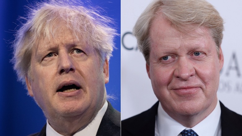 Boris Johnson, Charles Spencer split image