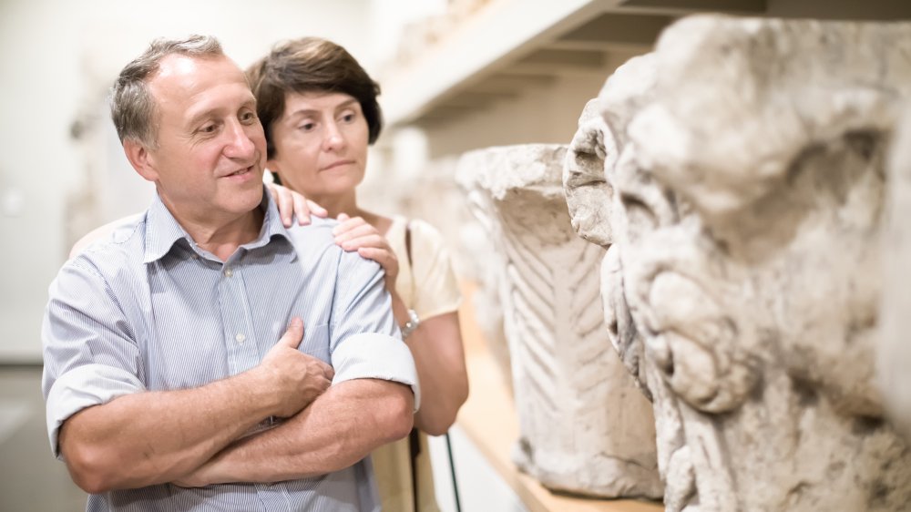 Couple visiting museum