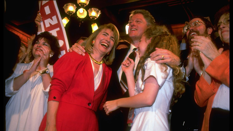 Clinton family celebrating 