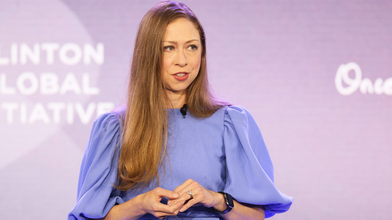 Chelsea Clinton talking at an event