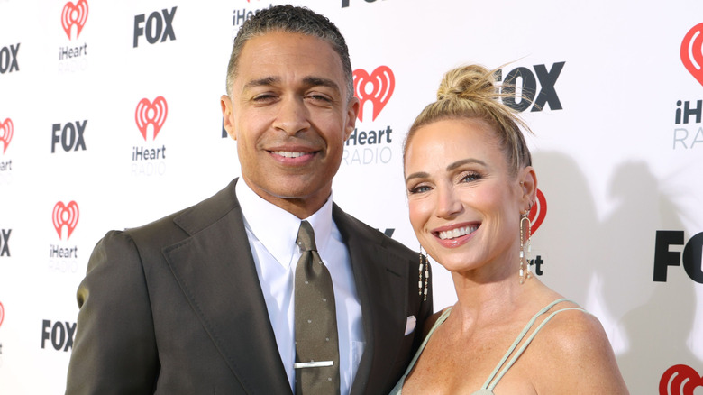 Amy Robach and T.J. Holmes at an iHeart Radio event