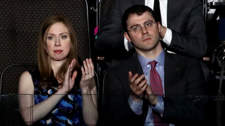 Chelsea Clinton with her husband