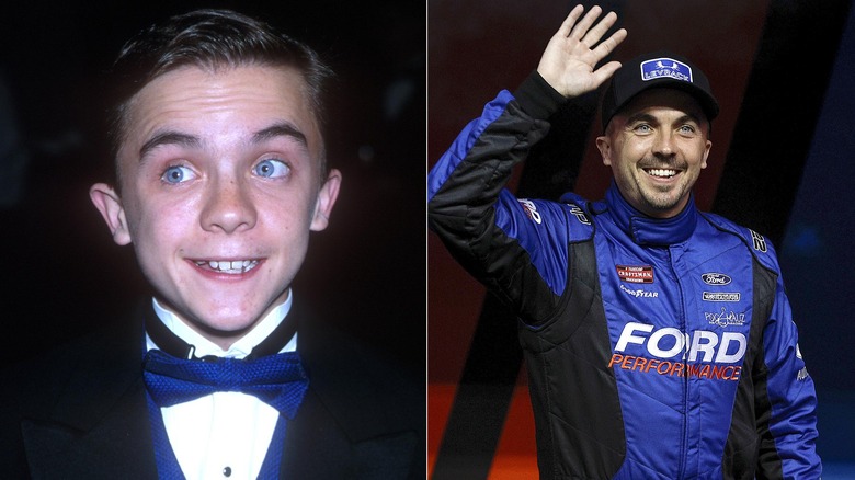 Split image of Frankie Muniz, younger and older