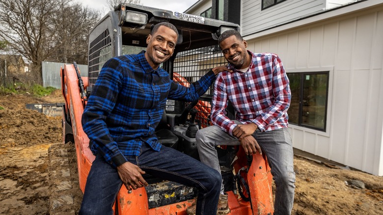 Chris and Calvin LaMont sitting on tractor