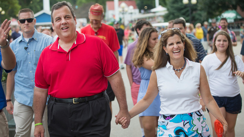 Chris and Mary Pat Christie out for a stroll