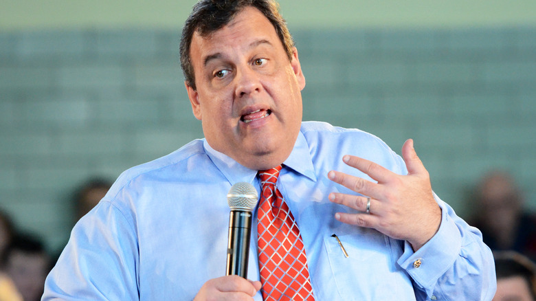 Chris Christie during a speech