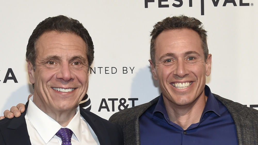 Chris and Andrew Cuomo smiling
