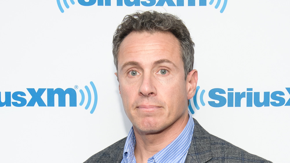 Chris Cuomo against a SiriusXM backdrop