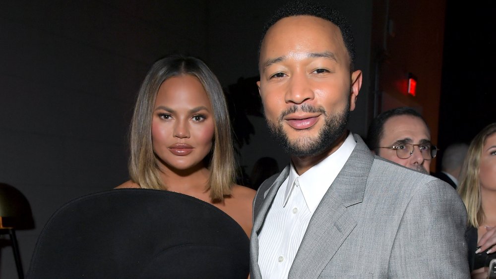 Chrissy Teigen and John Legend attend the Sony Music Entertainment 2020 Post-Grammy Reception at NeueHouse Hollywood on January 26, 2020 in Los Angeles, California. 