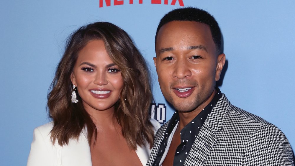 Chrissy Teigen and John Legend attend the LA premiere of Netflix's "Between Two Ferns: The Movie" at ArcLight Hollywood