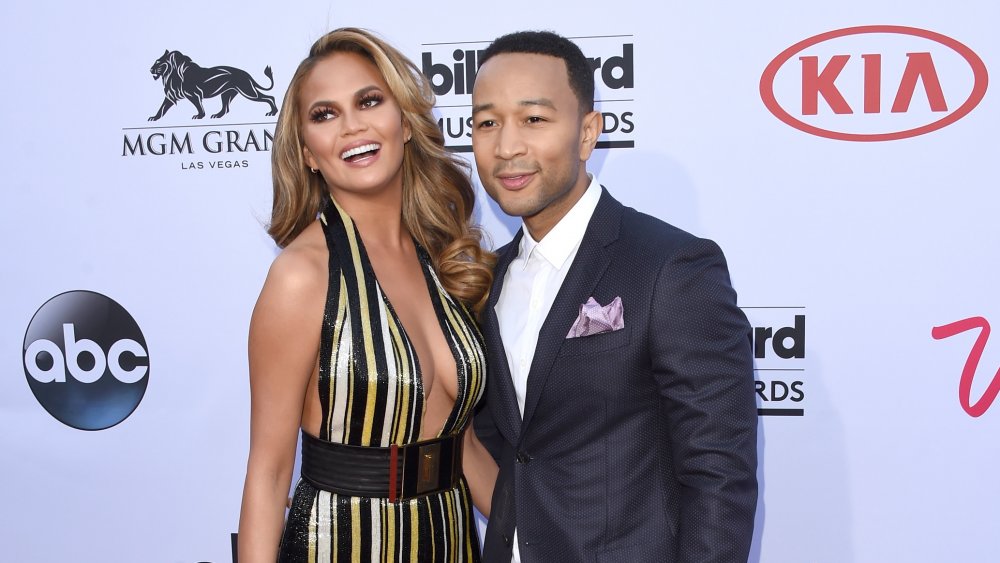 Chrissy Teigen and John Legend attend the 2015 Billboard Music Awards