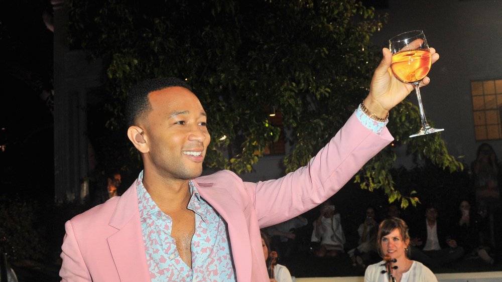 John Legend with LVE wine