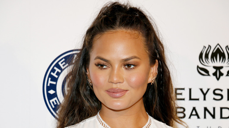 Chrissy Teigen on the red carpet.