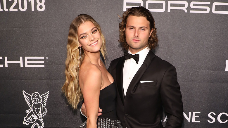 Jack Brinkley-Cook and Nina Agdal in black tie