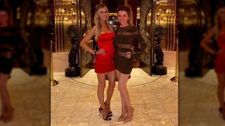 Christina Haack and Kristin Rosowski posing in dresses