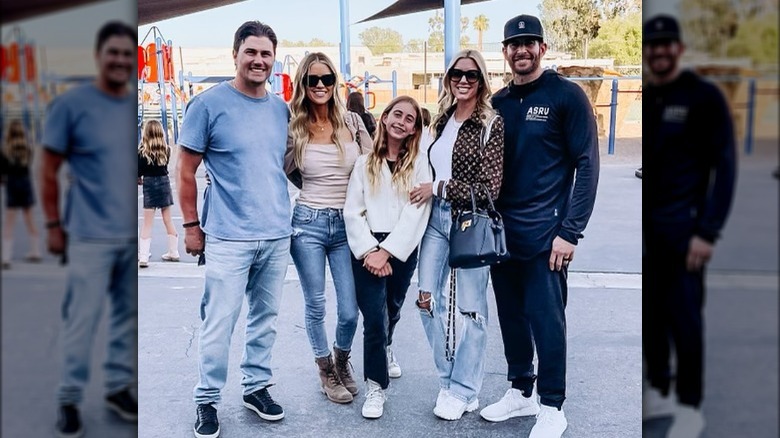 Christina and Joshua Hall with the El Moussas and daughter Taylor