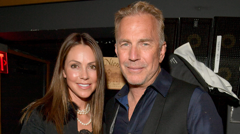 Christine Baumgartner and Kevin Costner