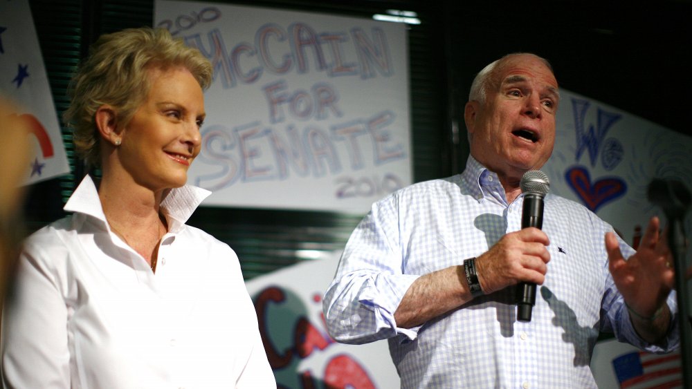 Cindy McCain with her late husband, Senator John McCain