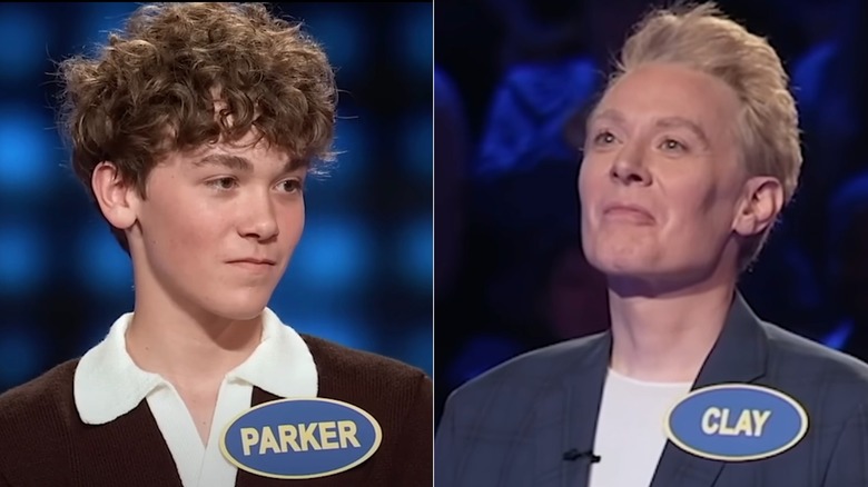 Parker Aiken and Clay Aiken on Celebrity Family Feud