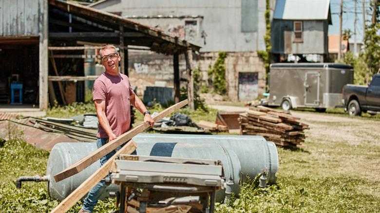 Clint Harp working on a project