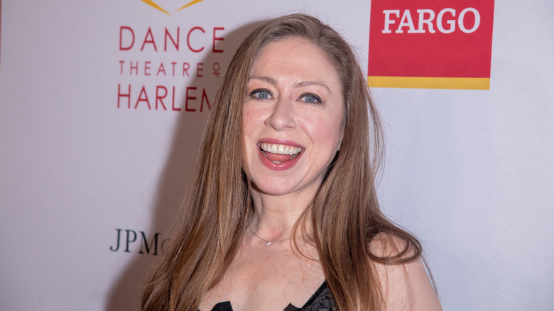 Chelsea Clinton smiling at an event