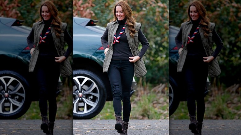 Kate Middleton walking outside