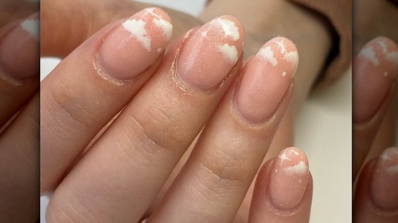 transparent polish cloud nails