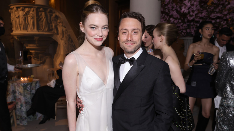 Emma Stone and Kieran Culkin smiling