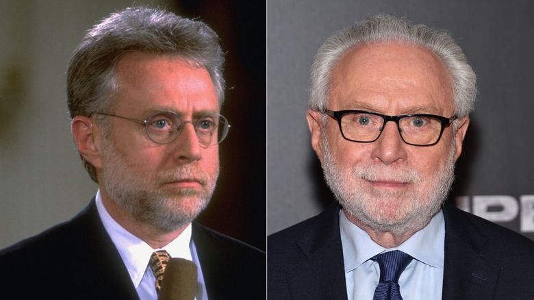 Wolf Blitzer in his younger years and later years with CNN