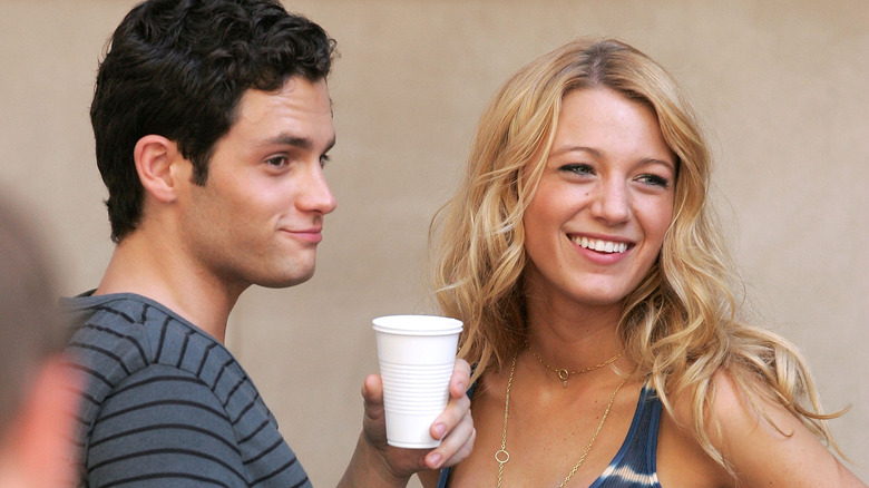 Blake Lively with Penn Badgley