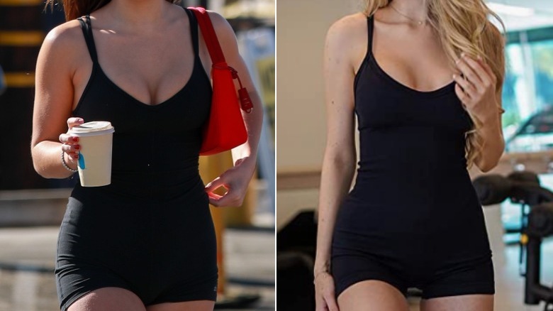 Addison Rae bodysuit and amazon bodysuit comparisons