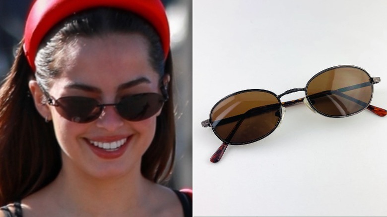 Addison Rae sunglasses and etsy sunglass comparison