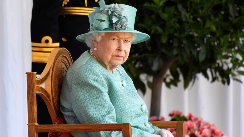 Queen Elizabeth at an event. 