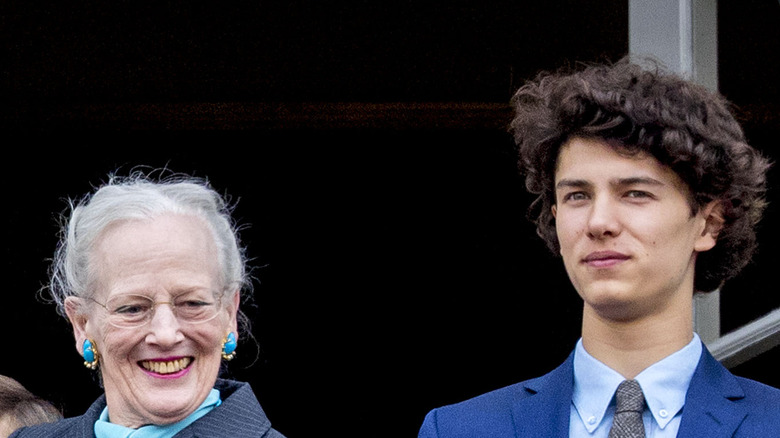 Queen Margrethe II and her grandson, Count Nikolai