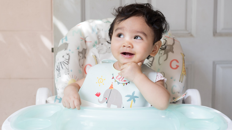 Baby boy in highchair 