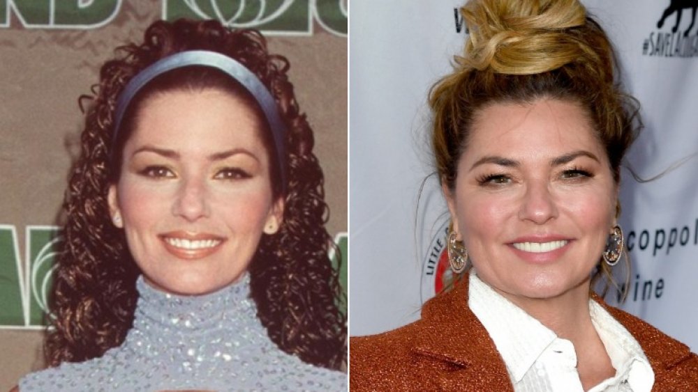 country star Shania Twain then and now