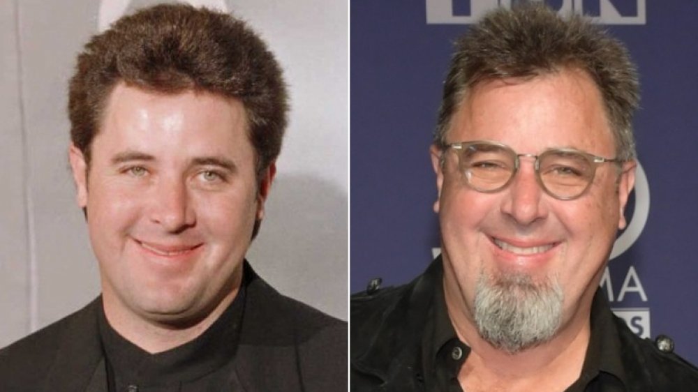 country star Vince Gill then and now