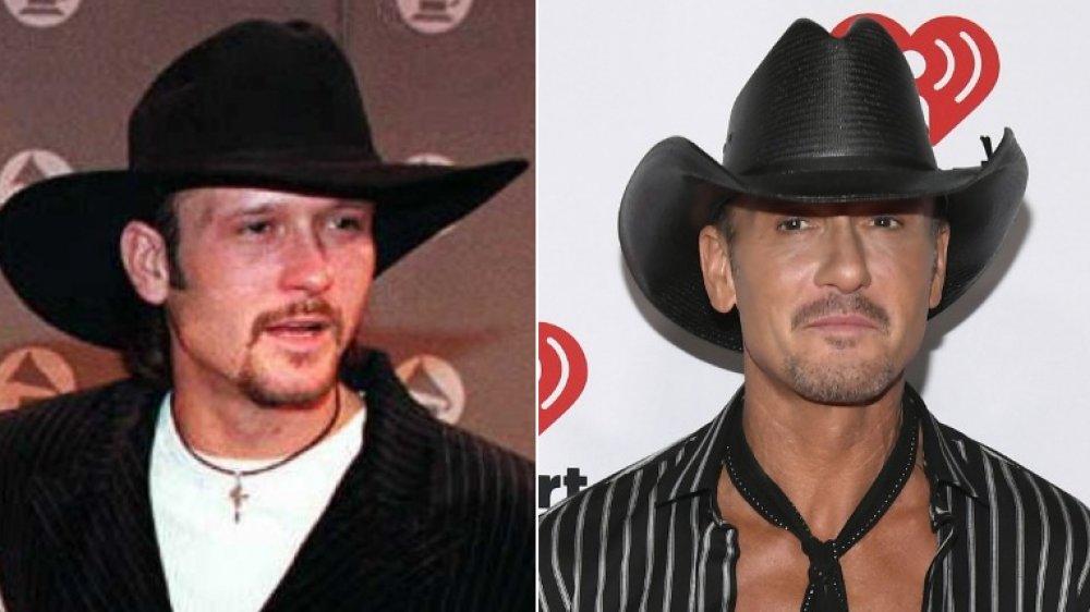 country star Tim McGraw then and now