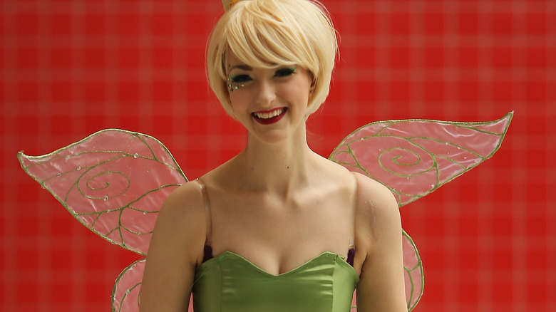 Woman posing as Tinkerbell