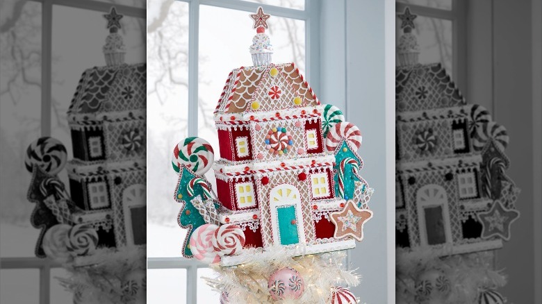 Gingerbread house tree topper