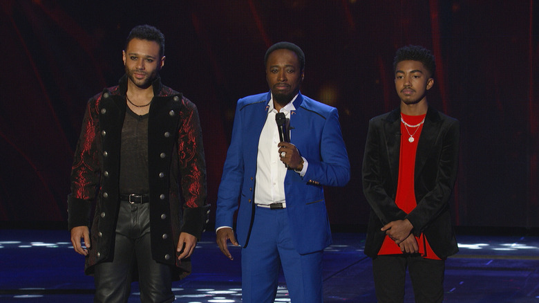 Corbin Bleu, Eddie Griffin, and Miles Brown standing in Criss Angel's Magic With the Stars