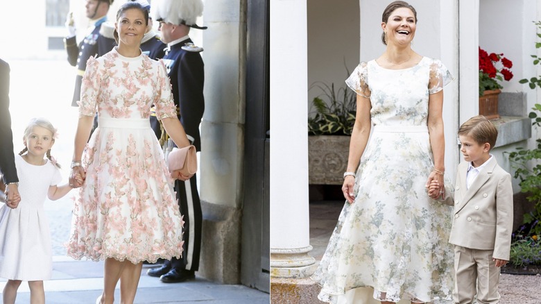 Prince Daniel, Prince Oscar, Princess Estelle, and Princess Victoria smiling