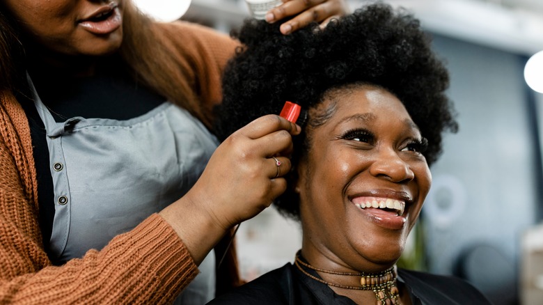 Woman at a salon