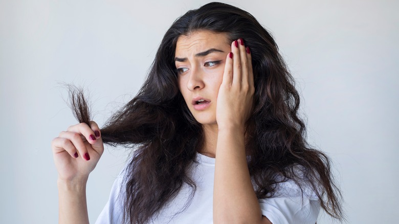 Woman looking worried