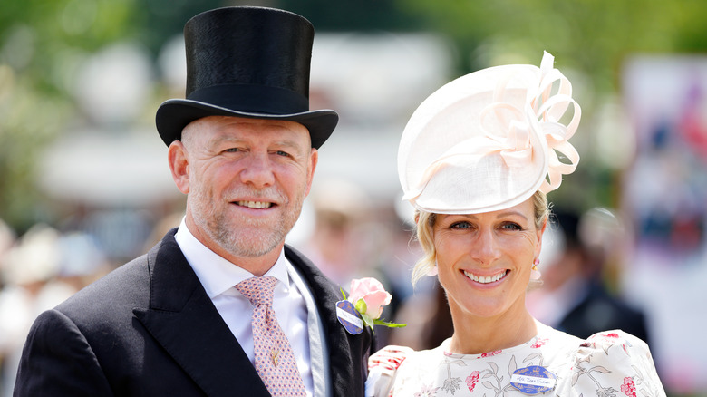 Zara and Mike Tindall smiling