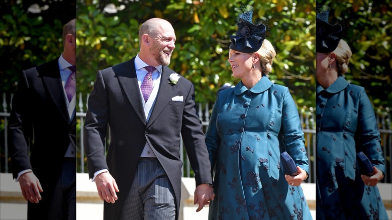 Mike Tindall and Zara Tindall holding hands